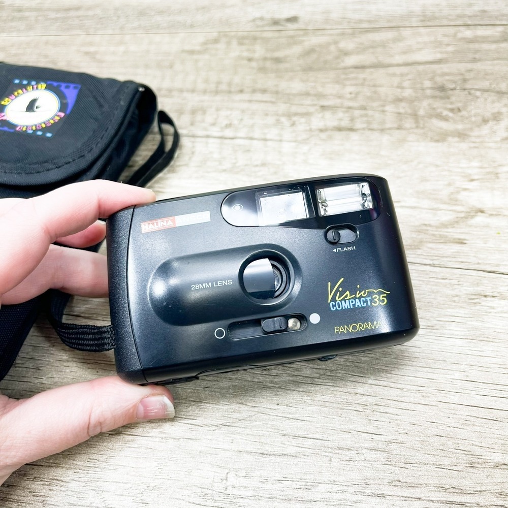 VTG Ansco Vision Compact 35mm Point & Shoot Film Camera w/Flash & Strap, Tested. - Picture 3 of 7